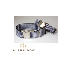 Hundehalsband " Vichy marine "