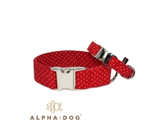 Hundehalsband  " Lots of Dots " rot