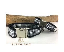 Halsband  "Vichy black " Soft-Edge