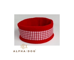 Hundeschal Ruffy  Design " Vichy rot  "