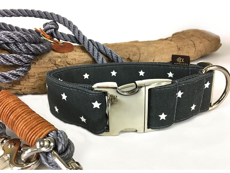 Hundehalsband Allstars charcoal 4 cm 50- box