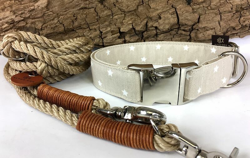 Hundehalsband Allstars sand 2,5 cm 40-55 cm Aluminium +...