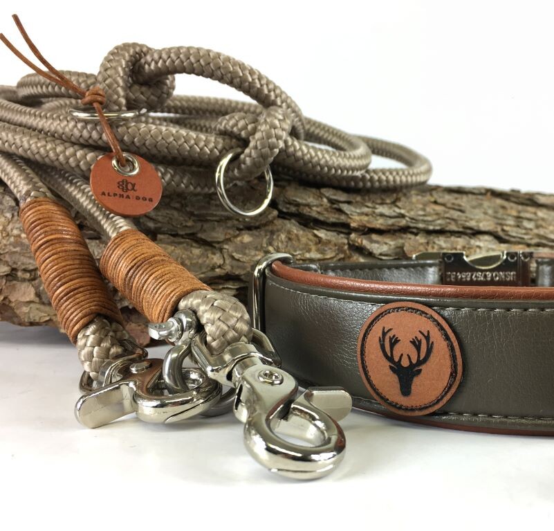 Tauleine taupe - Wicklung Leder cognac vintage