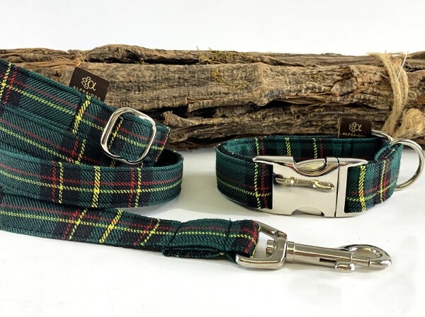 Schottenkaro forest grün - Halsband