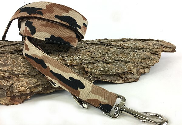 Hundeleine Camouflage sand Alpha-Vario 150 cm 2,5 cm