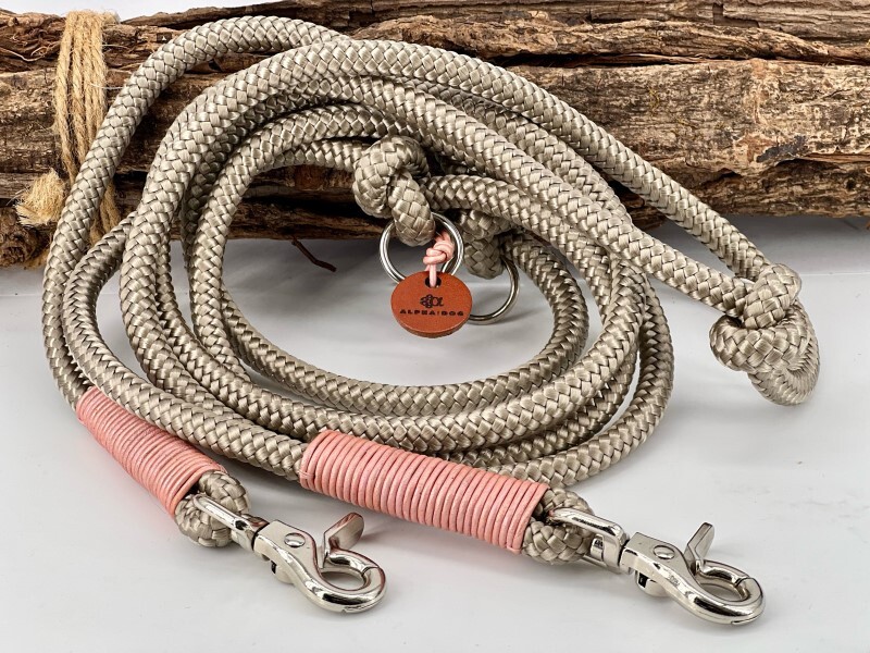 Tauleine taupe - Wicklung Leder rosenholz