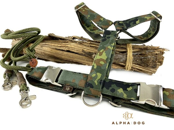 Hundegeschirr Camouflage 2 cm 40-50 cm Kunststoff