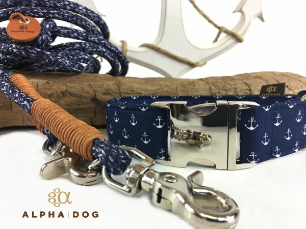 Hundehalsband Anchor 1,5 cm 20-28 cm Aluminium