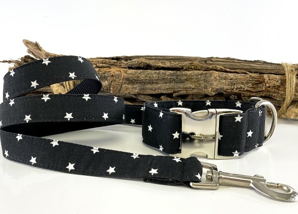Hundehalsband Allstars black 2,5 cm 28-39 cm Aluminium +...