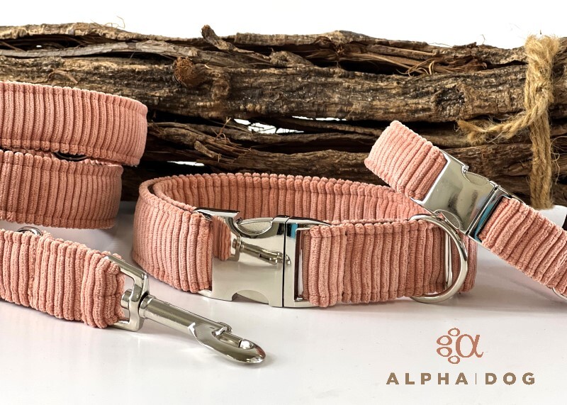 Cordhalsband Coral powder 3 cm 28-39 cm Kunststoff