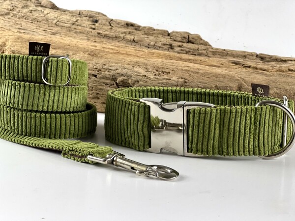 Hundehalsband Cord crocodile 2,5 cm 50-78 cm Aluminium
