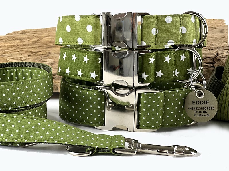 Hundehalsband  Kollektion  cardamom grün Seven Stars...