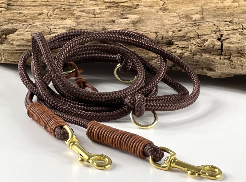 Welpentauleine  - Wicklung Leder cognac
