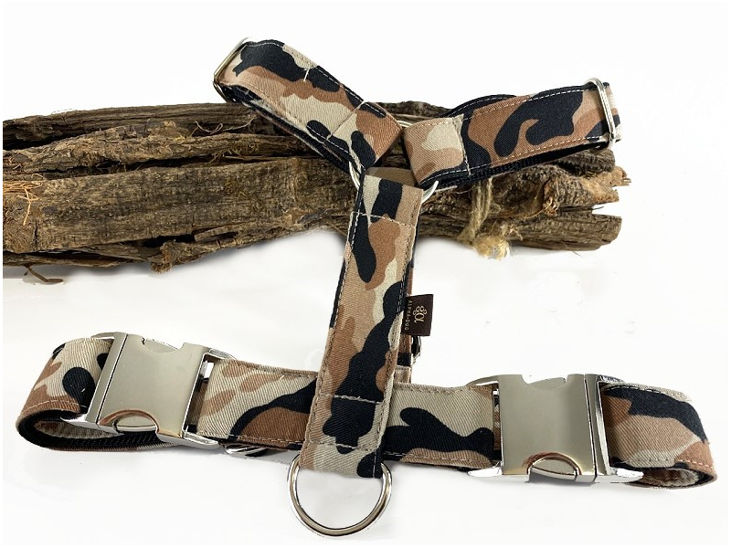 Brustgeschirr Camouflage sand 2 cm 40-50 box