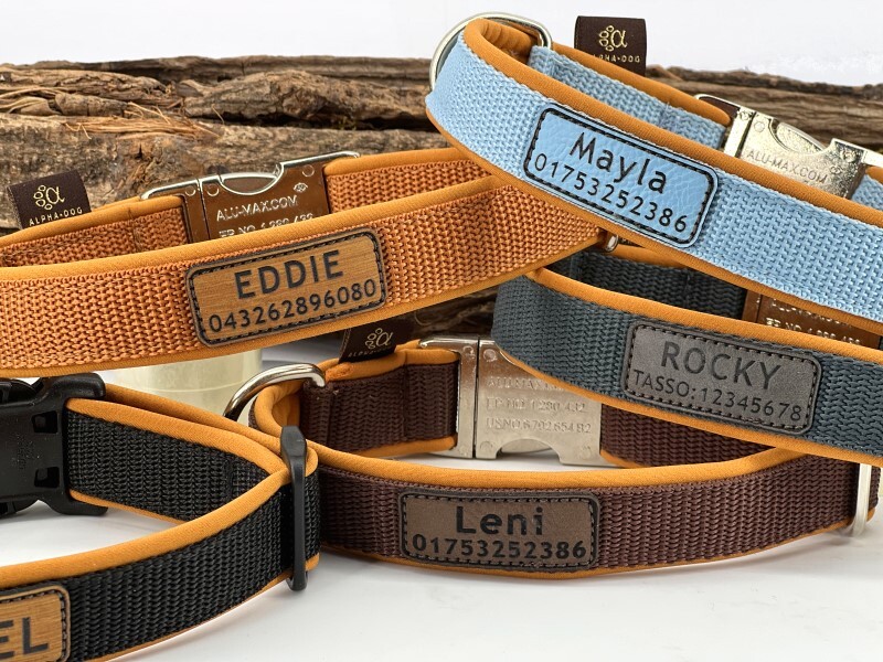 Hundehalsband SOFTLINE diverse Farben - Sunset - optional...
