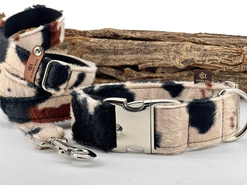 Hundehalsband Kuh -Design 1,5 cm 20-28 c box