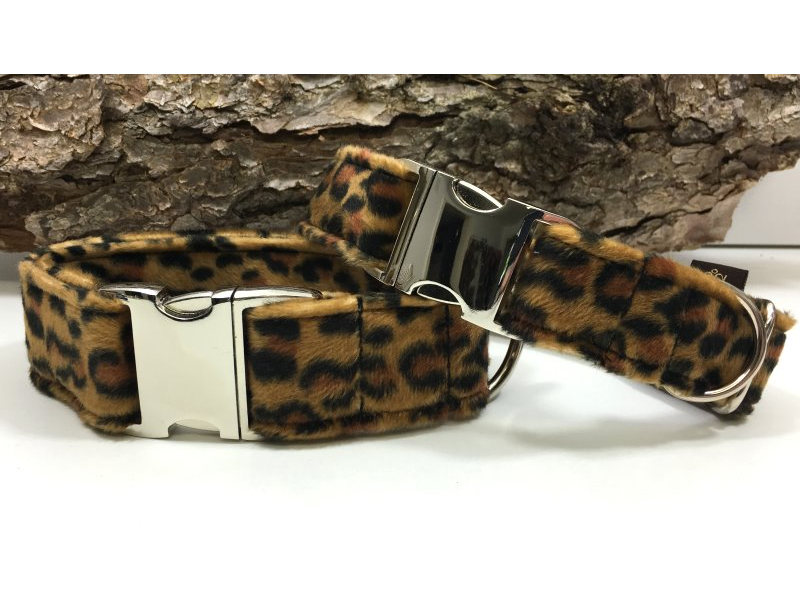 Fellhalsband Panther dark 3 cm 40-55 cm  box