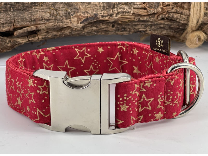 <<Fotomuster<< Halsband Weihnachtenrot Gr. 33-45