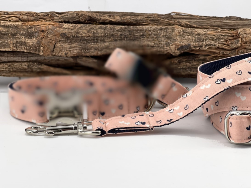 <<Fotomuster<< Leine mit Handschlaufe Hearts 2 c