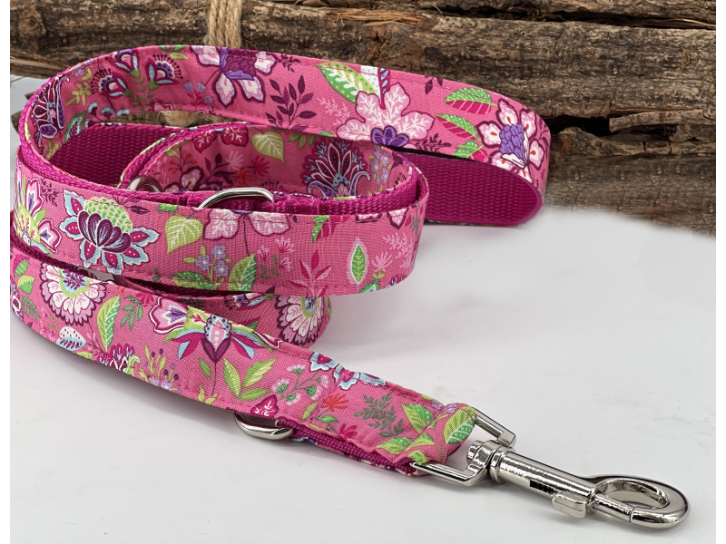 Hundeleine Pink Flower box