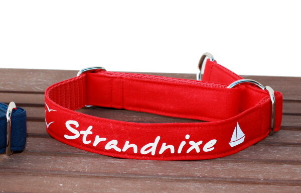 Zugstopp-Halsband mit maritimen Aufdruck
