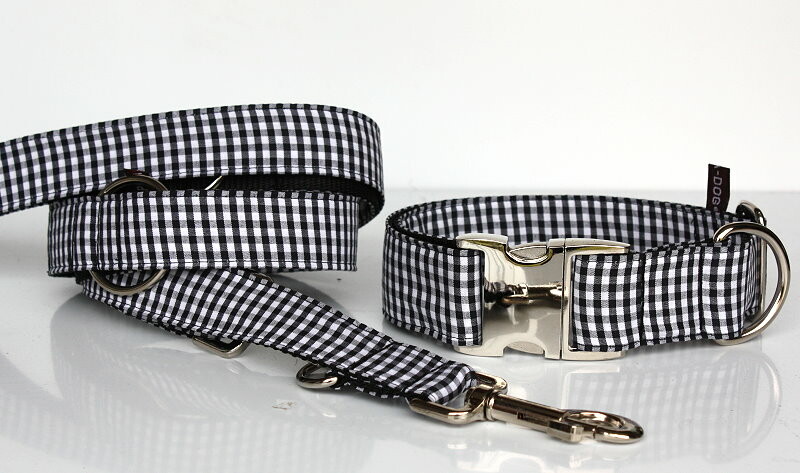 Hundehalsband  " Vichy black "