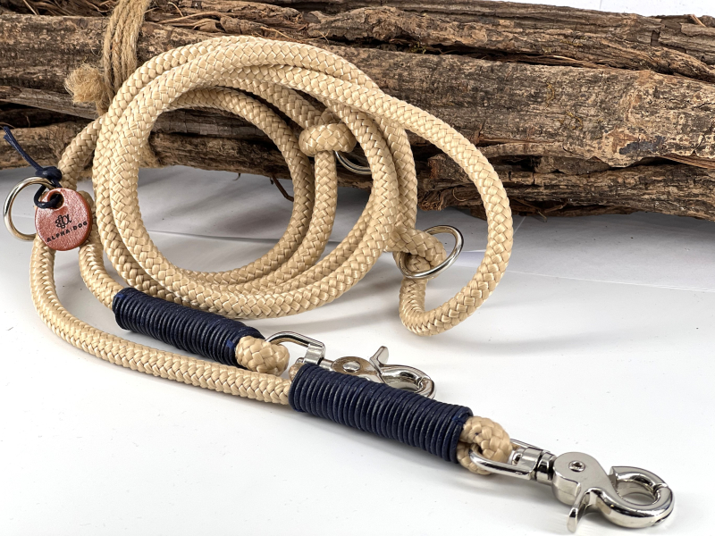 Segeltauleine natur- Lederwicklung marin box