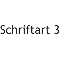 Schriftart 3