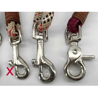 sehr kleiner Standard-Karabiner für Hunde bis 7 kg. ( nur für 8mm Leinen )